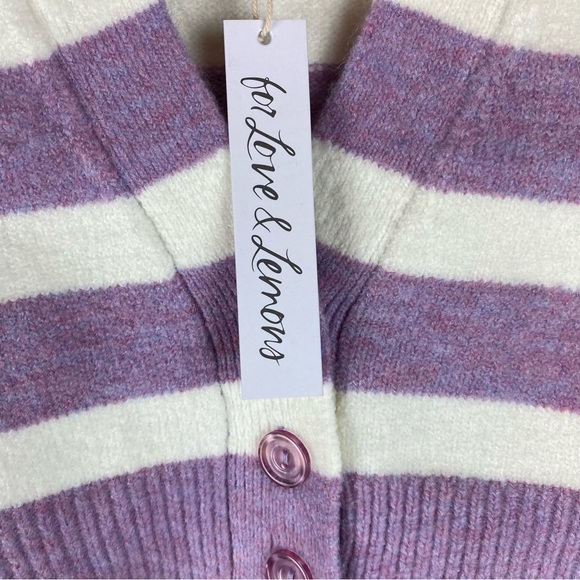 For Love & Lemons Maud Cropped Sweater Vest NWT  Size XS - Picture 4 of 6